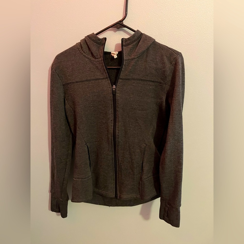 dark grey danskin zip up hoodie // size small